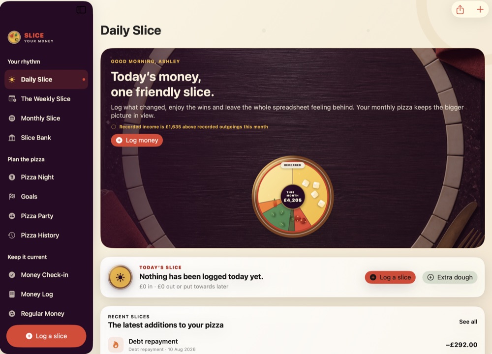 Slice Your Money on Mac: daily