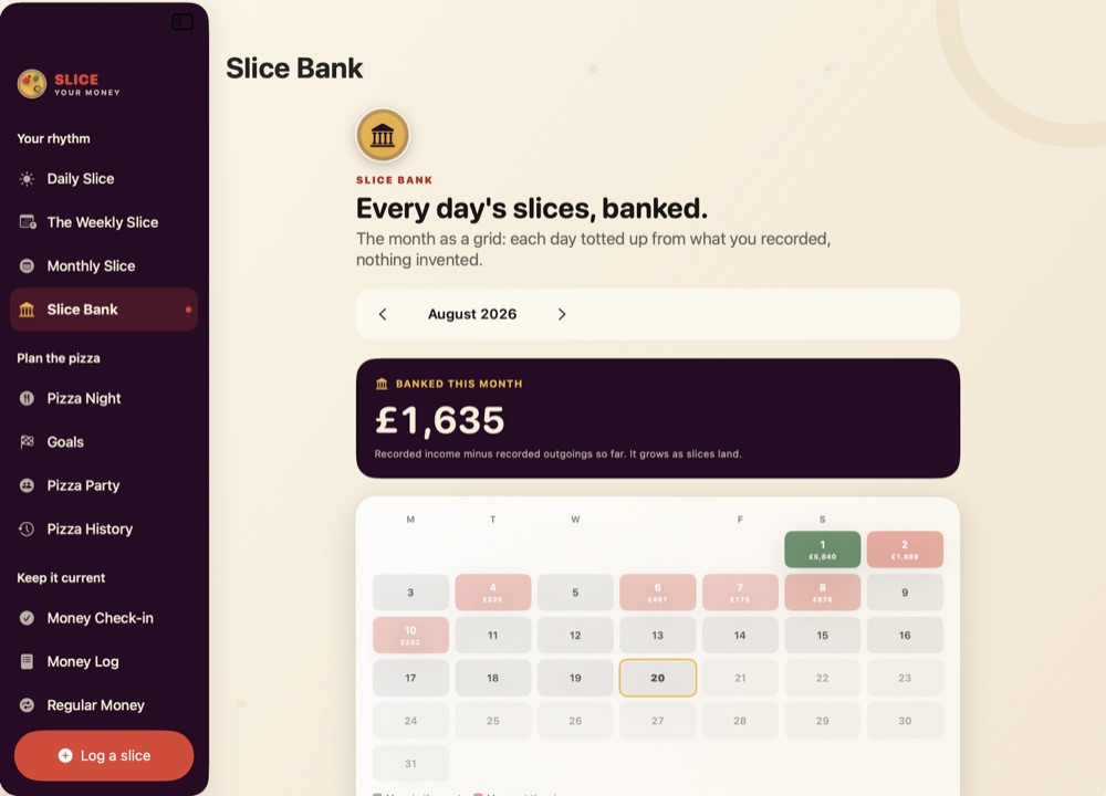 Slice Your Money on Mac: slice bank